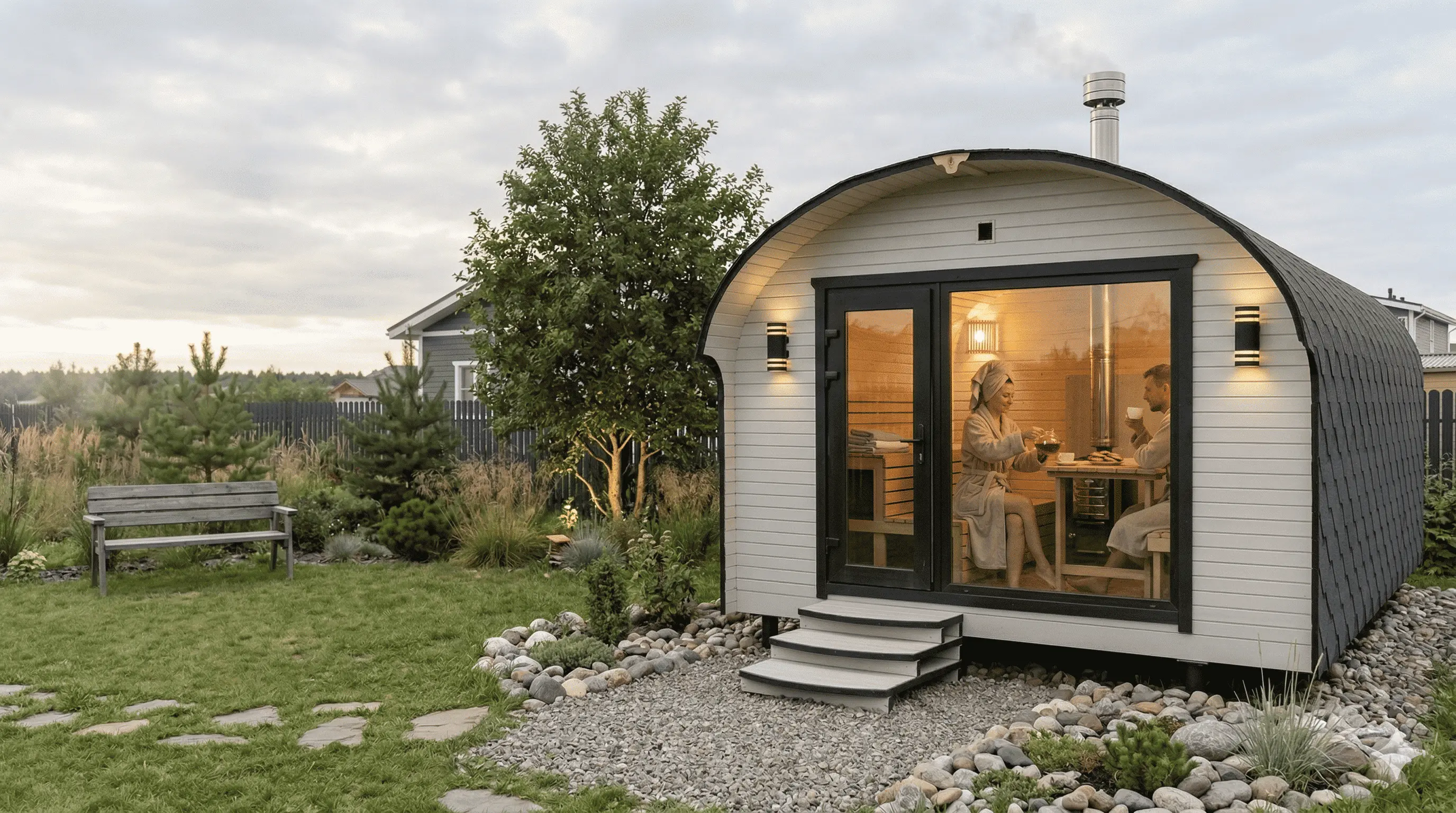 Готовая баня на участке — производство и монтаж БАНИ ЛАЙФ